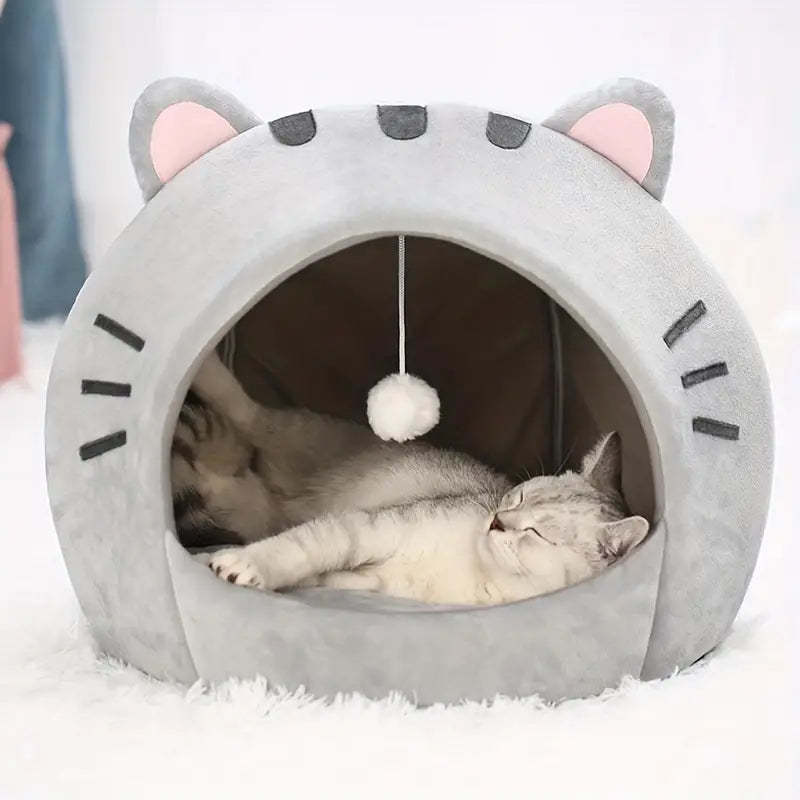 Cozy Cat Bed: Warm Pet House, Kitten Cave, and Sleeping Bag