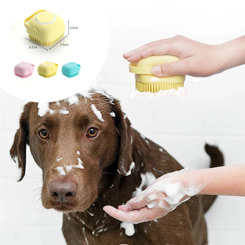 Silicone Pet Bath Massage Gloves Brush